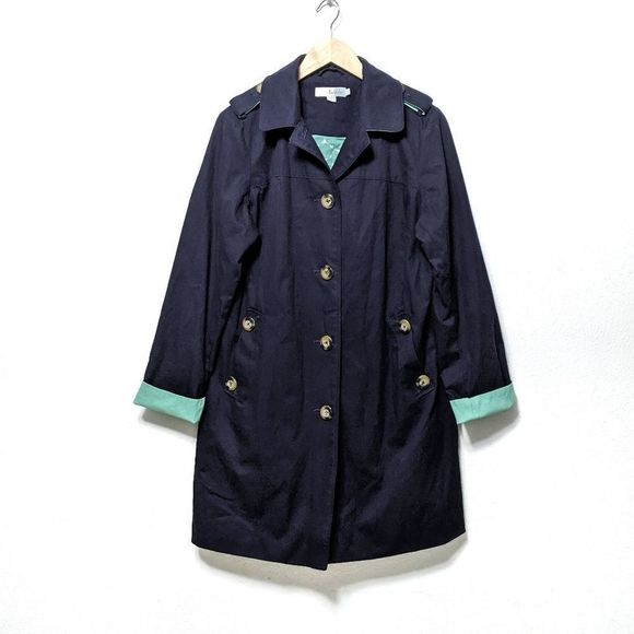 BODEN Marylebone Mac Navy Blue Jacket 12 - Picture 1 of 9